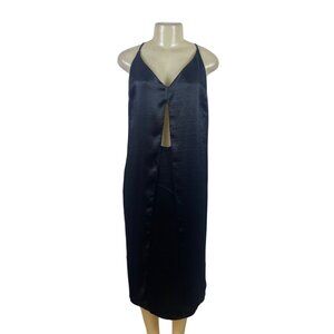 Asos Womens Black Polyester Strappy Backless Midi Dress Size 10